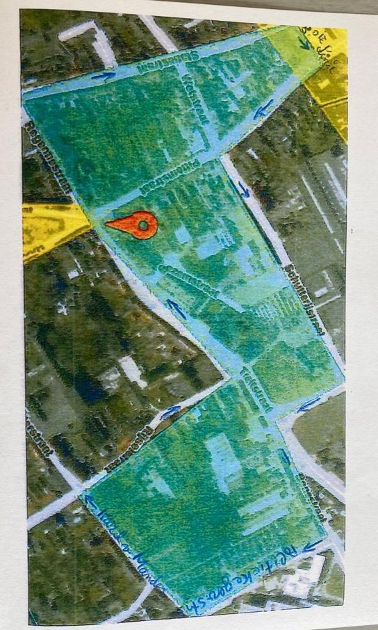 Parcours BèreRetroKoers 2022, om 15 uur 30 zijn al deze straten afgesloten. Alle straten die vroeger afgesloten zijn hebben een brief gekregen. En zie hierboven.